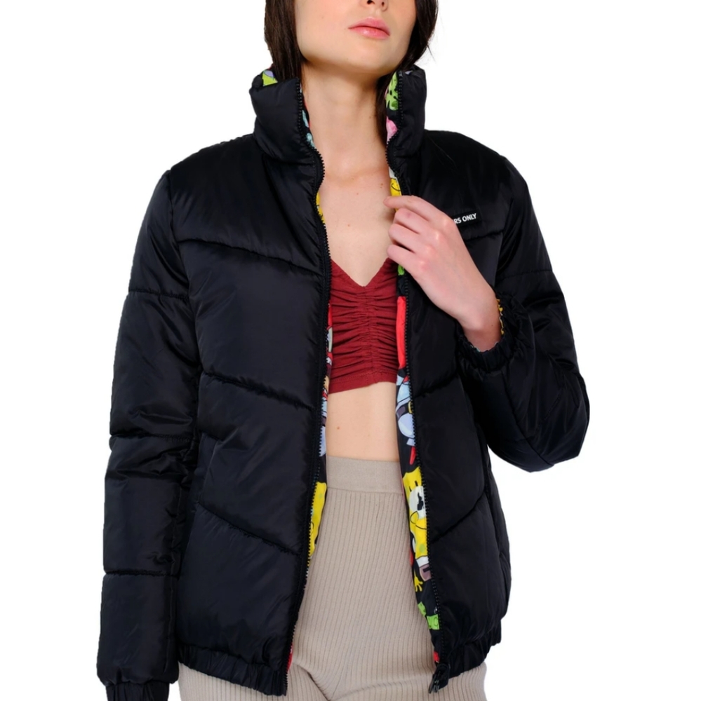 YSYS-B2 Members Only Nickelodeon SpongeBob SquarePants Reversible Puffer Jacket - Picture 5 of 12